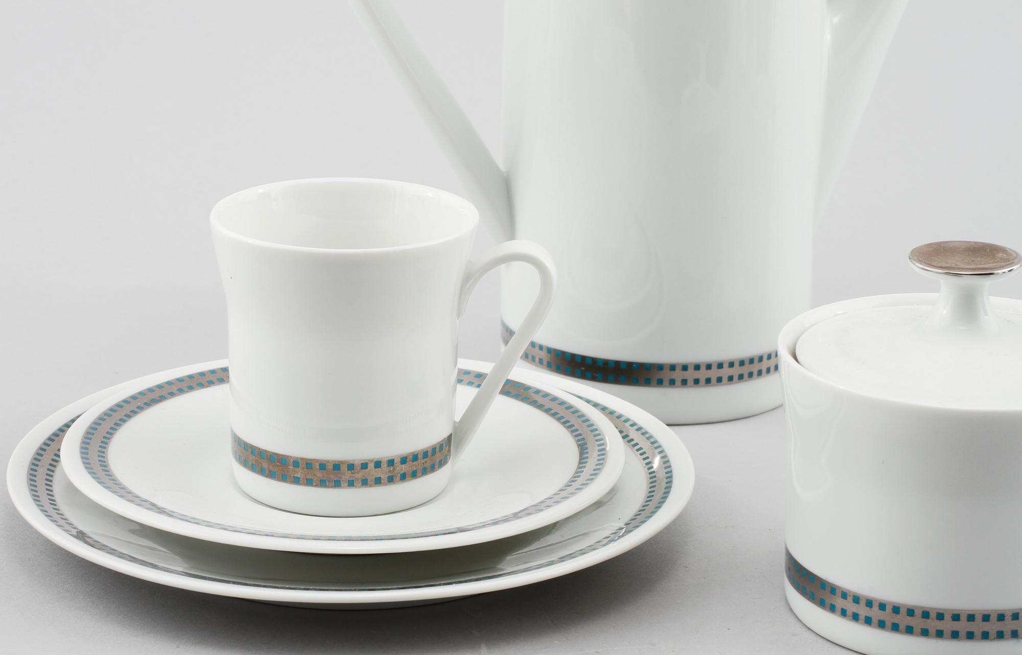 KAFFESERVIS, 24 delar, porslin, Scherzer Bavaria, Tyskland, 1960-tal.