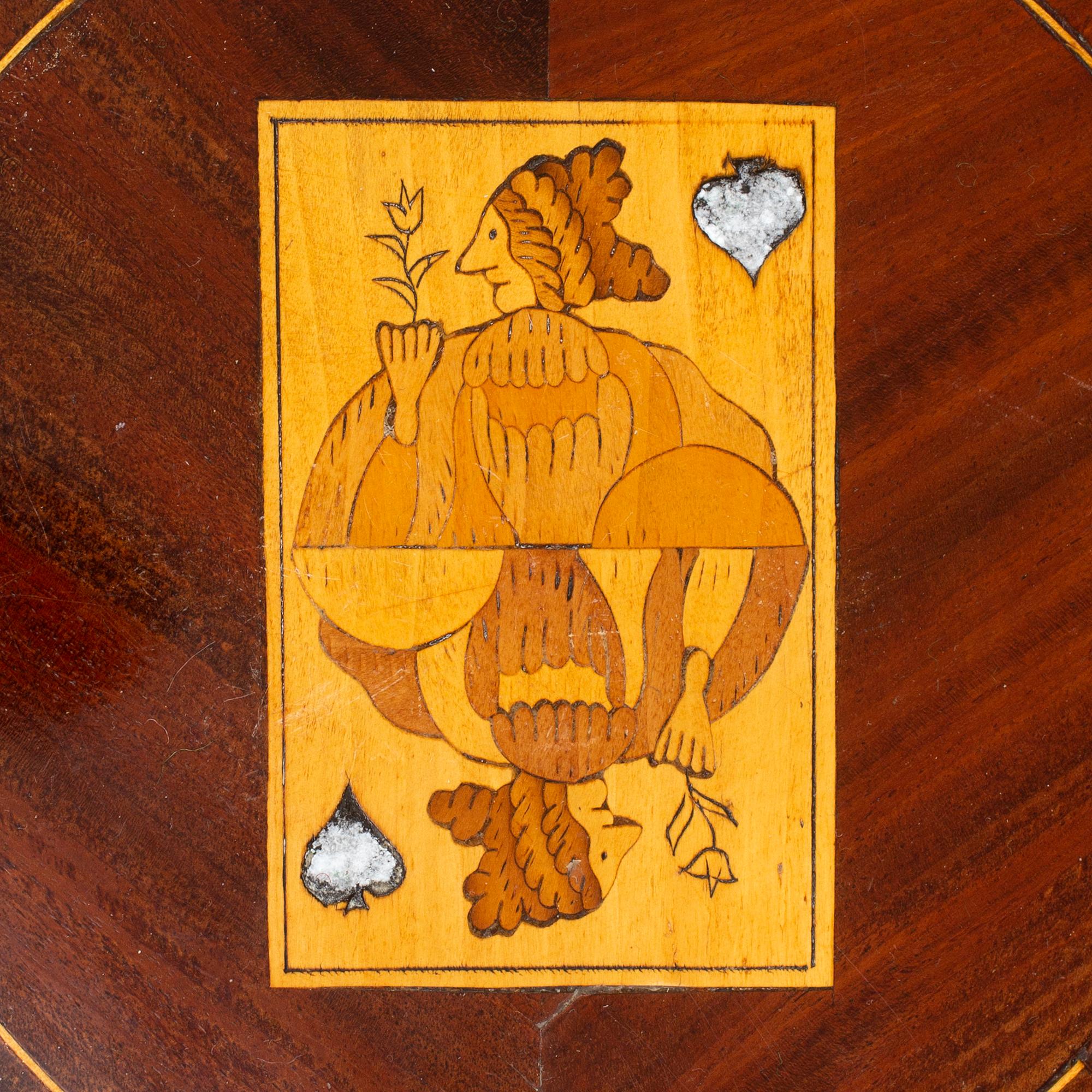 An English or Dutch games table from the 19th century.