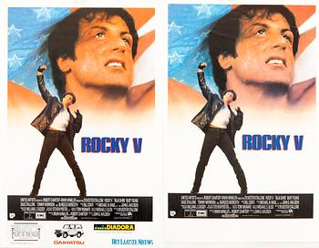 Film posters, 2 pcs, Sylvester Stallone "Rocky V", 1990, Belgium.