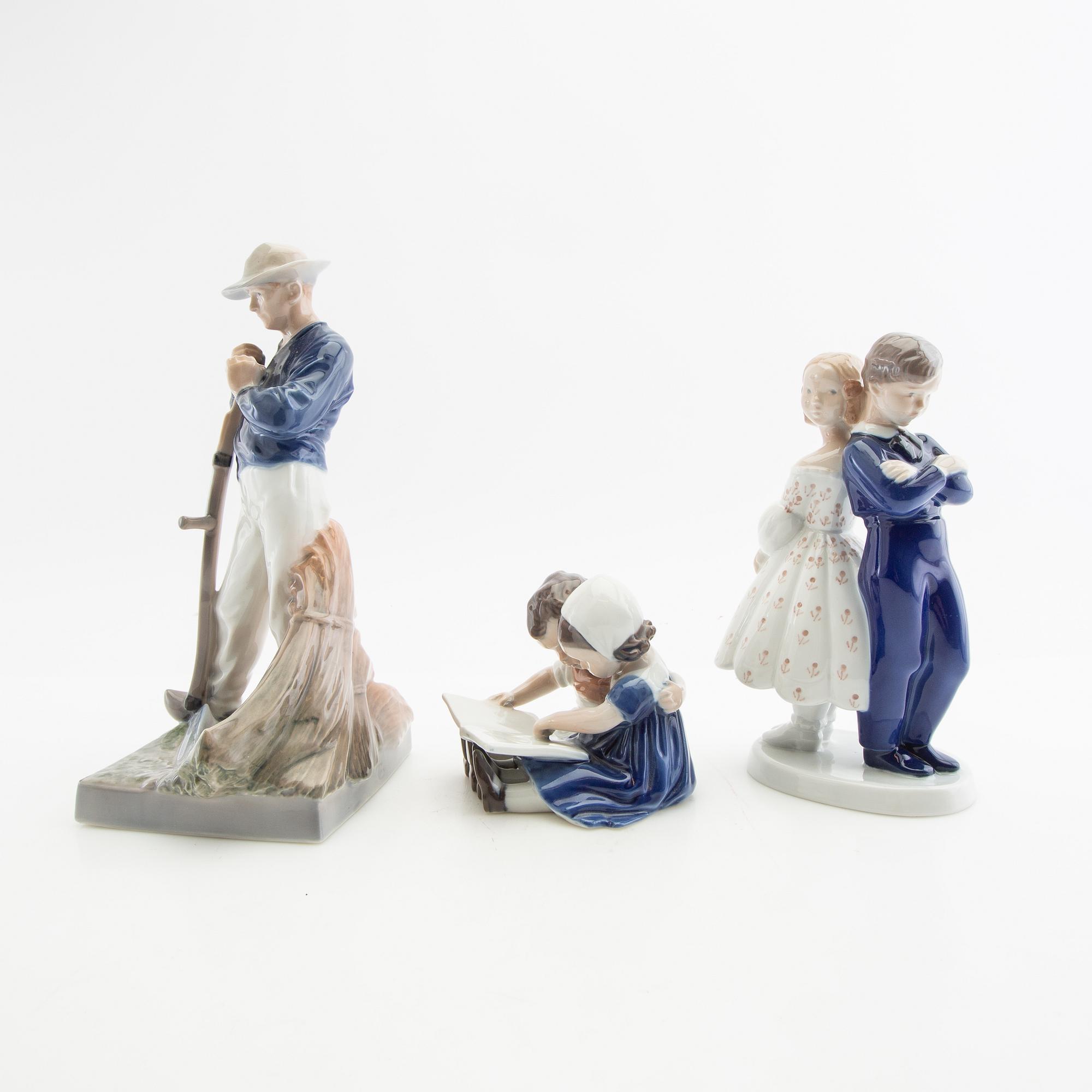 Figuriner 3 st Royal Copenhagen/Bing & Gröndahl Danmark porslin.
