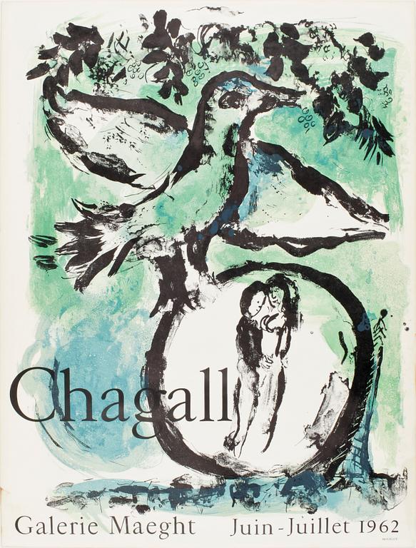 MARC CHAGALL, färglitografiska affischer, 3 st.