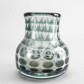 INGEBORG LUNDIN, vase, "Ariel, circles, glass, Orrefors, 1965.