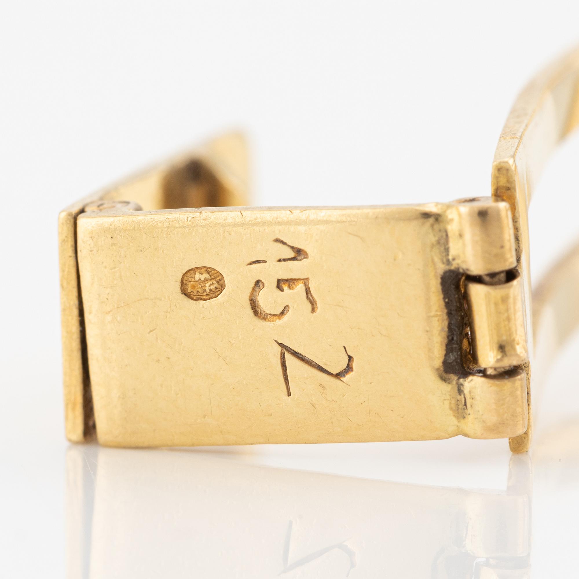 Lanco, wristwatch, 18K gold, 22 mm.