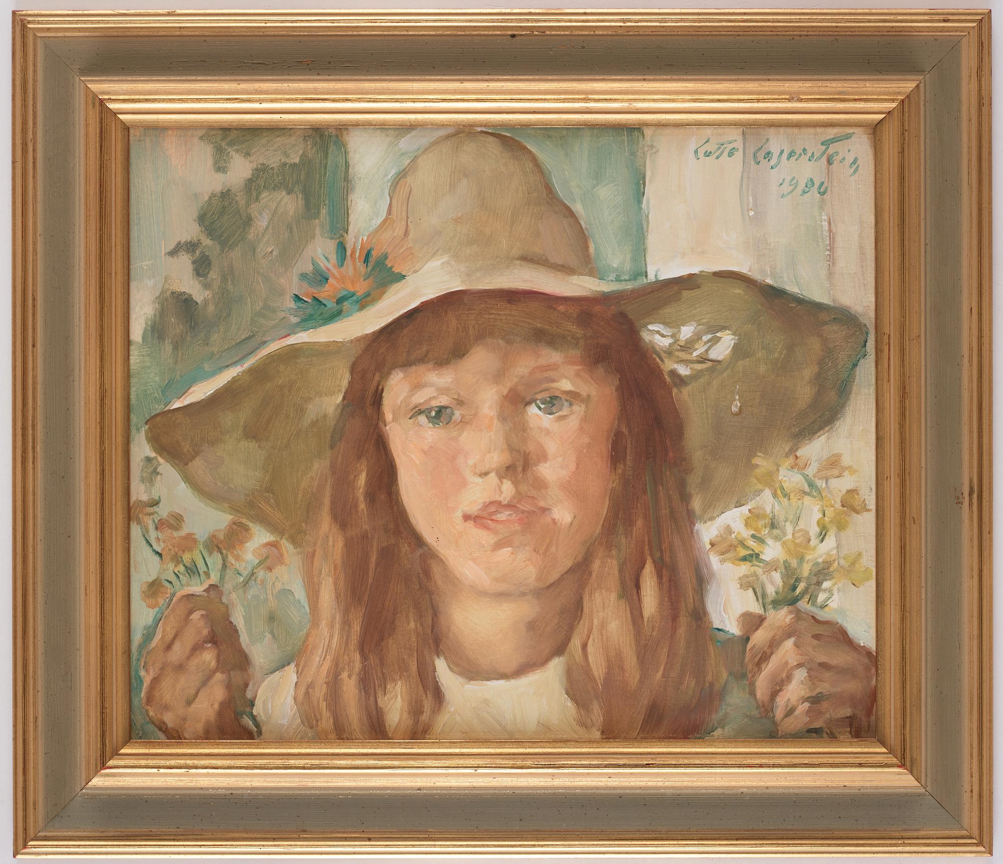 Lotte Laserstein, Girl in Straw Hat.