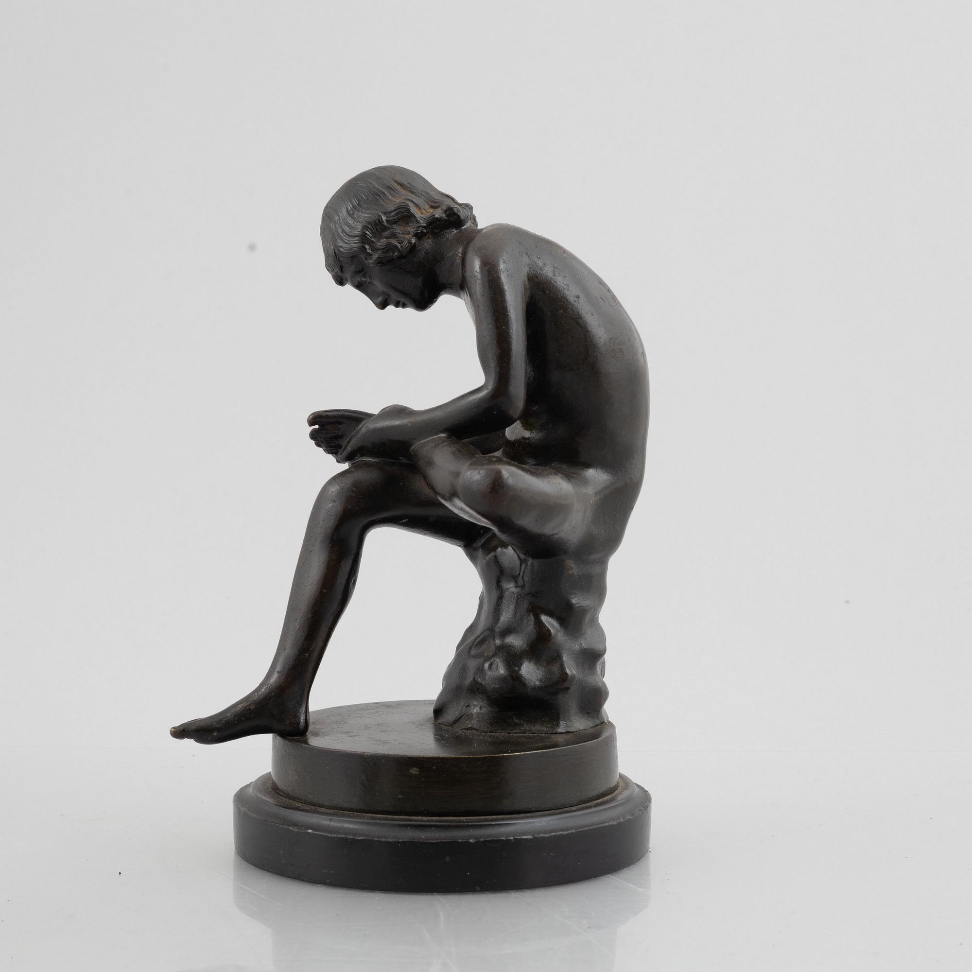 Skulptur, "Törnetaggen" efter grekiskt original från antiken. .
