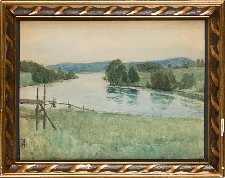 Ada Thilén, watercolour, signed.
