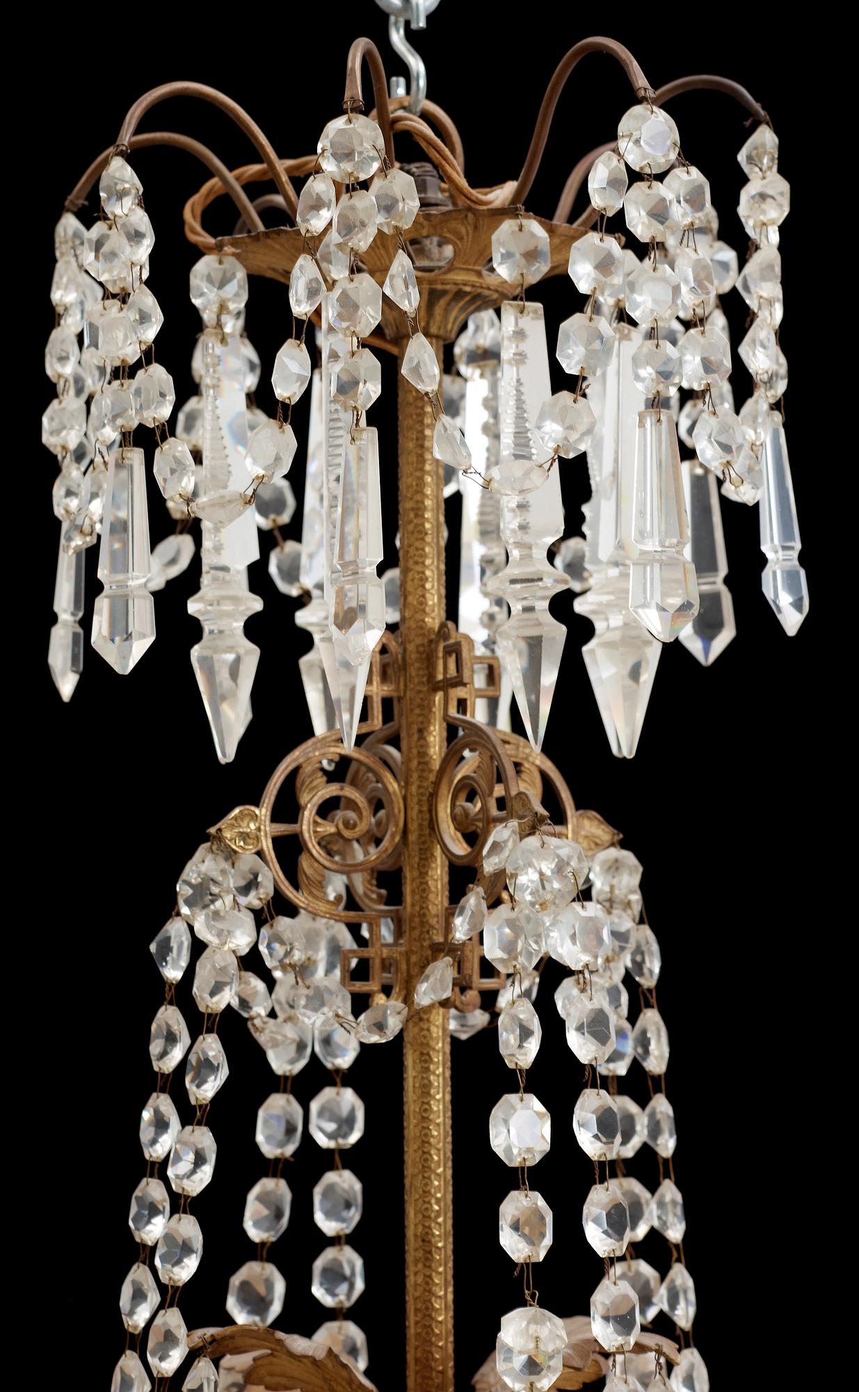 LJUSKRONA, oscariansk, sent 1800-tal. Höjd ca 90cm.