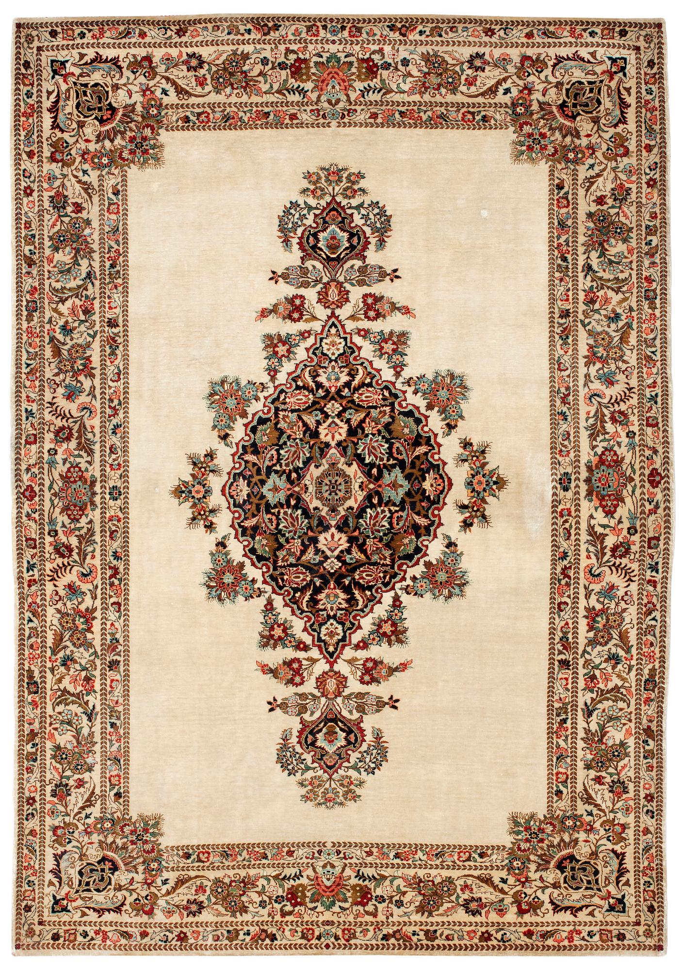 OLD SILK KASHAN/QUM.