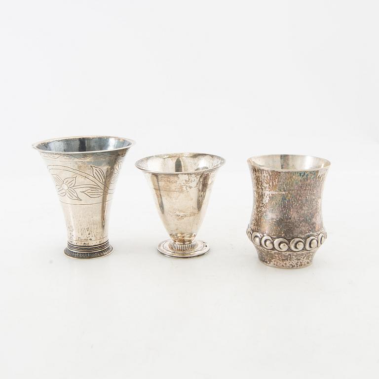 Cup (Bowls 12 pcs silver early 20th century.