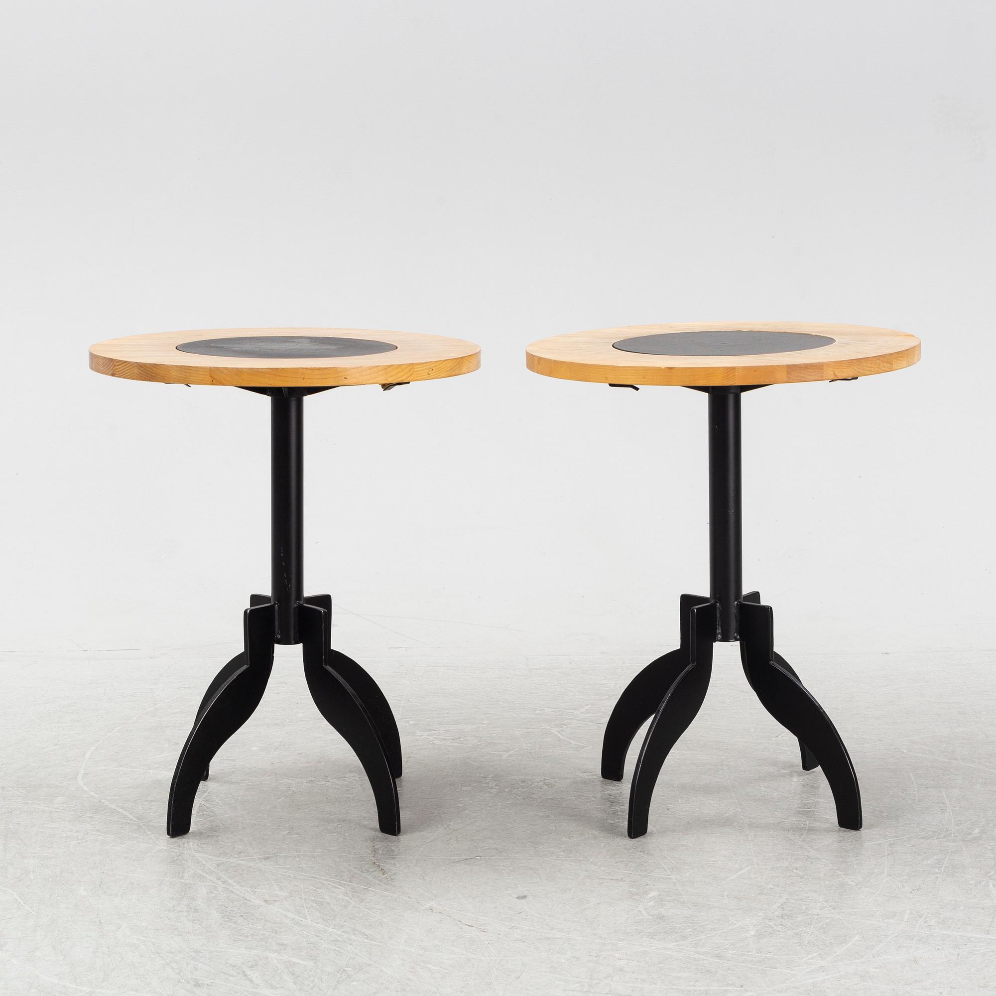 Jonas Bohlin, a pair of 'Tryptyk' Tables from Källemo, 1989.