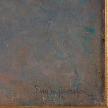 Eugène Jansson, "Månskensnatt", street scene from Bastugatan, Södermalm, Stockholm.