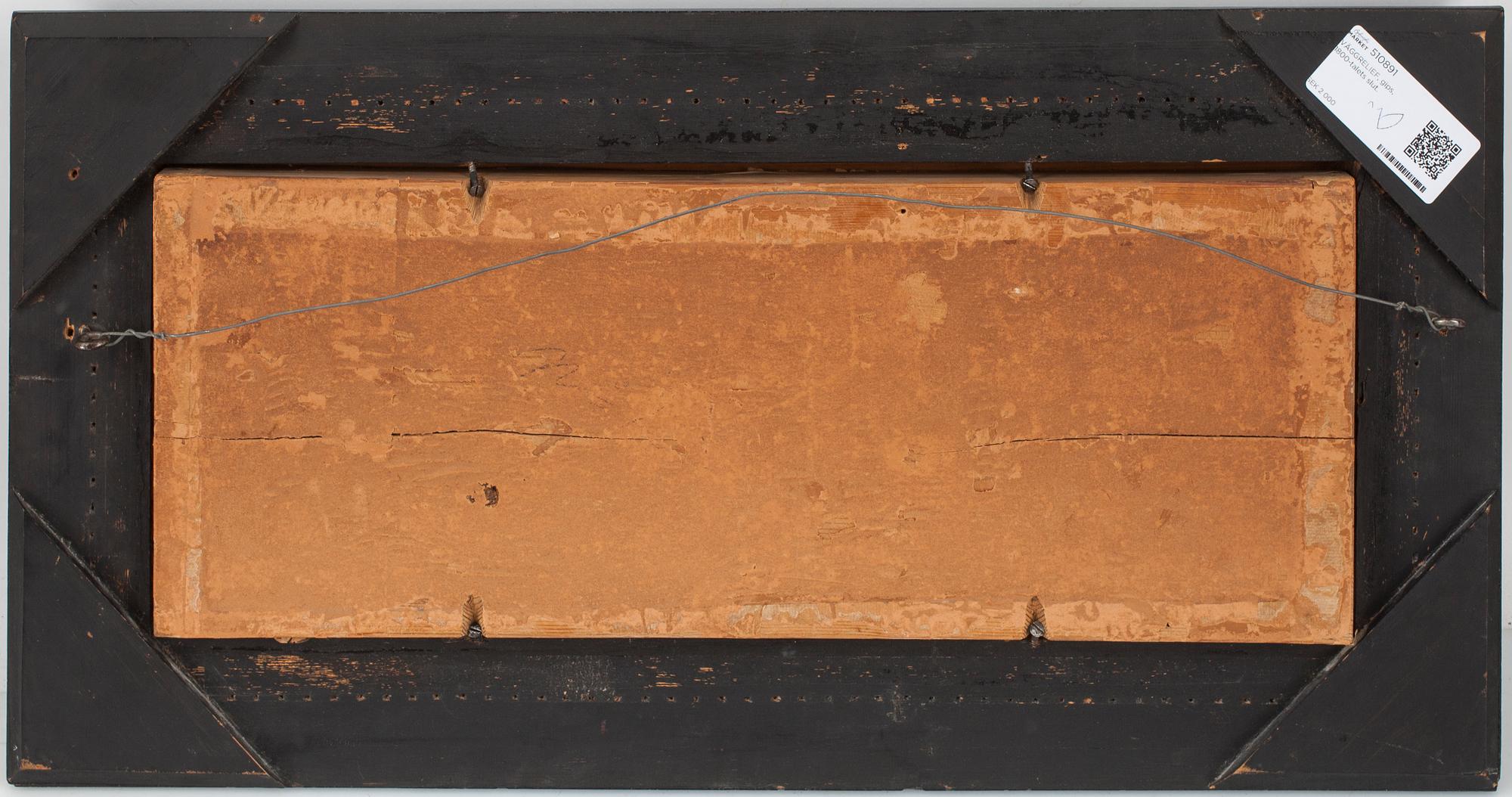 VÄGGRELIEF, gips, 1800-talets slut.