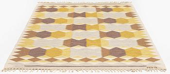 Anna-Greta Sjöqvist, matta, gobelängteknik, 252 x 166 cm, signerad AGS.