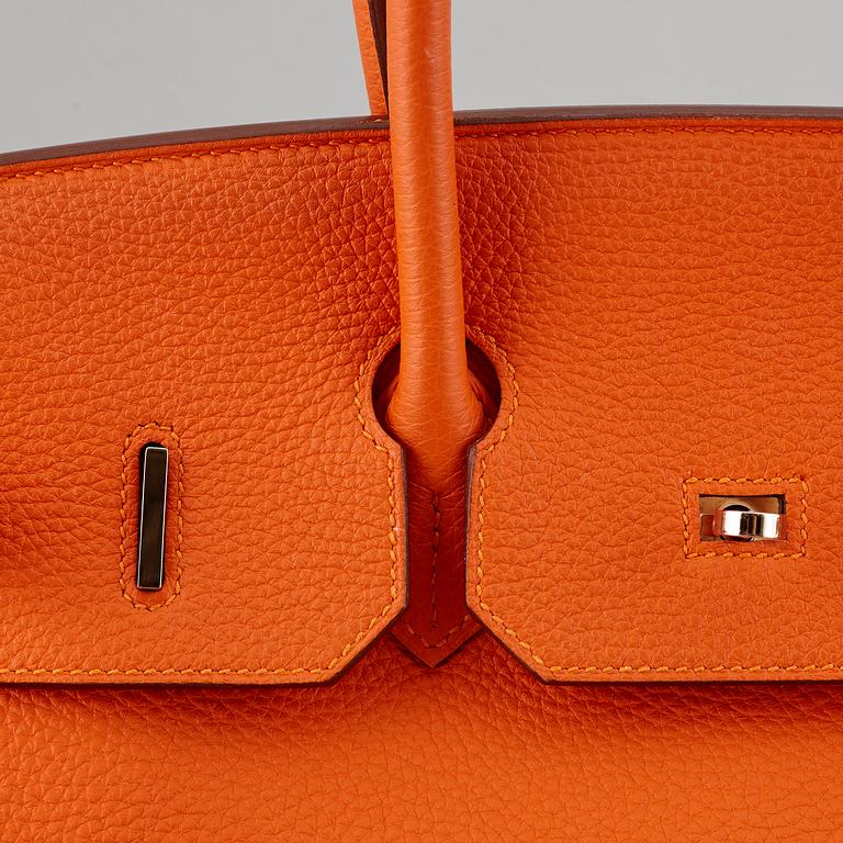 HERMÈS, Orange feu togo leather 'Birkin 35', 2015.