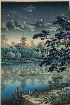 Tsuchiya Koitsu, "Shinobazu Pond at Ueno in Tokyo".