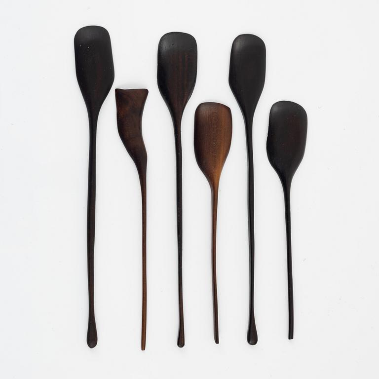 Magnus Ek, a set of six wood spoons for Oaxen Krog.