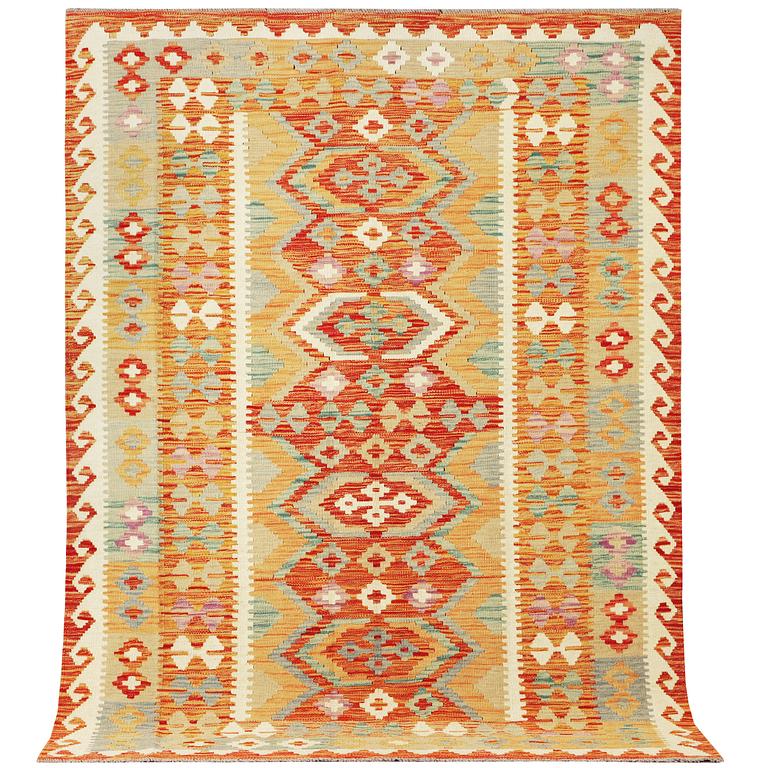 An Afghan Kilim rug, c. 200 x 150 cm.