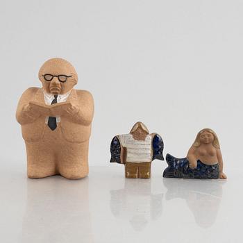 Lisa Larson, figuriner, 9 st, stengods, bl.a. ur serien "Lilla Zoo", Gustavsberg.