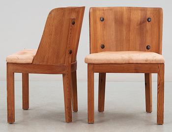 A pair of Axel Einar Hjorth pine arm chairs 'Lovö' by Nordiska Kompaniet, 1930's.