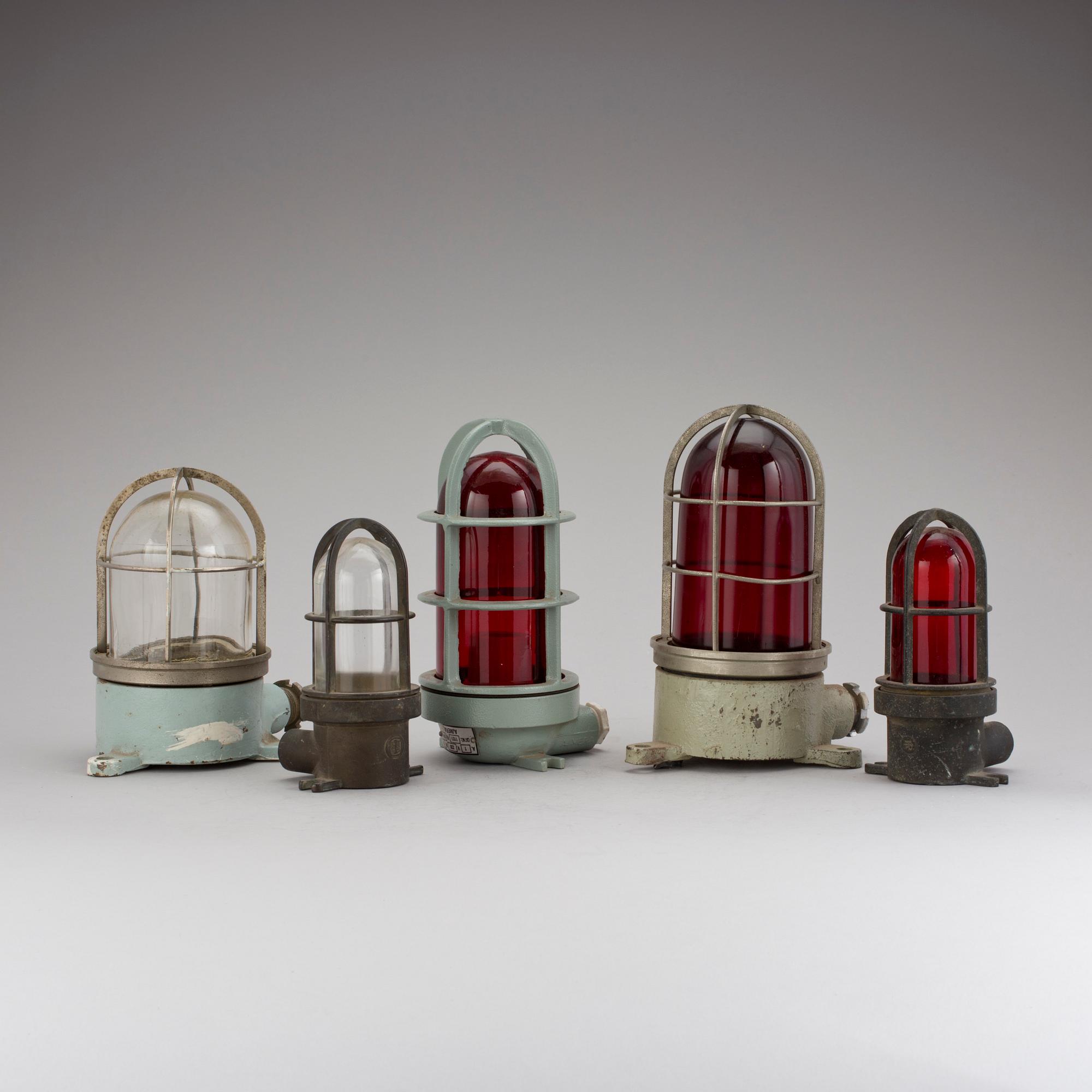 FARTYGSBELYSNING, 5 st, 1900-talets mitt.