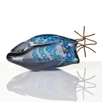 Alessandro Pianon, skulptur, "Pulcino", fågel, glas, Vetreria Vistosi, Italien, 1960-tal.