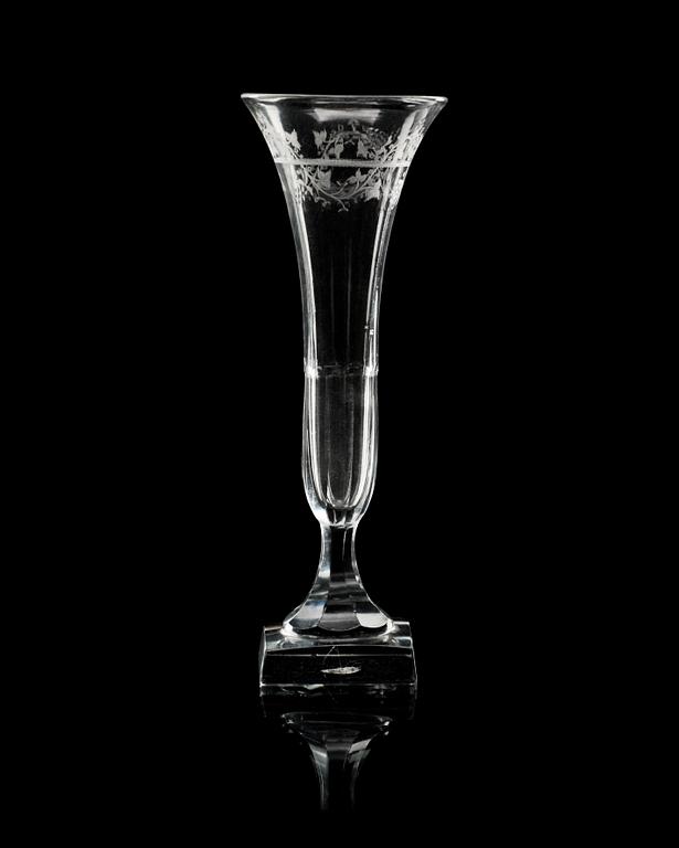 CHAMPAGNESTRUTAR, nio stycken, glas. 1800-tal.