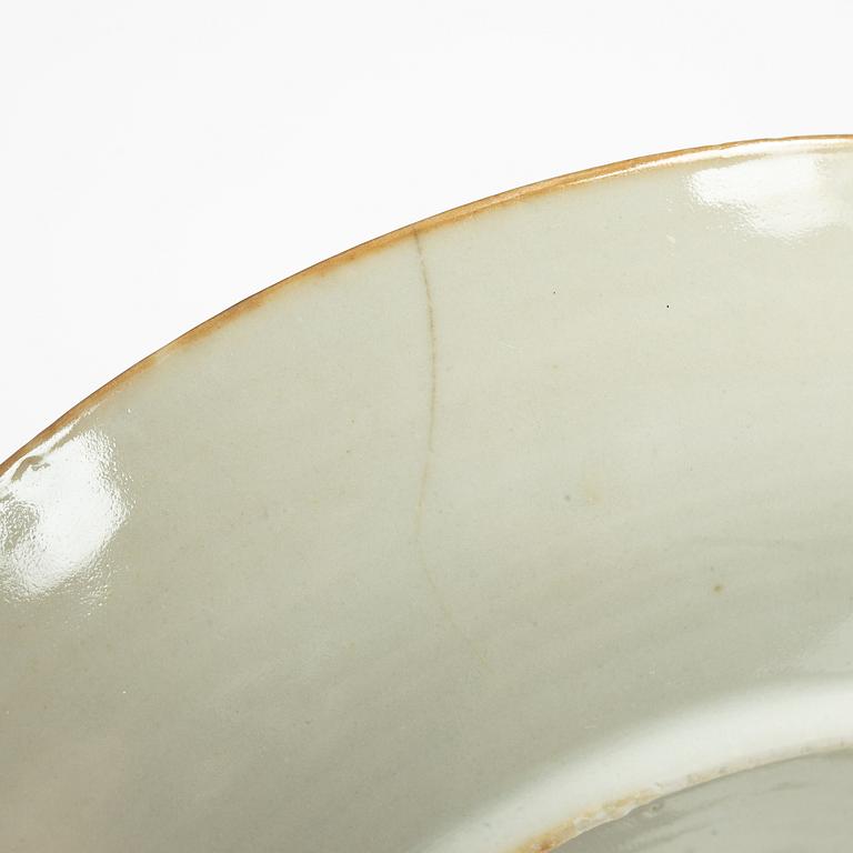 Tefat, 7 st, kompaniporslin, Kina, Qingdynastin, Jiaqing (1796-1820).
