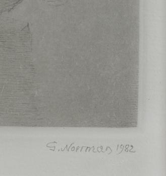 GUNNAR NORRMAN, etsning, signerad, numrerad 2/23 och daterad  1982.