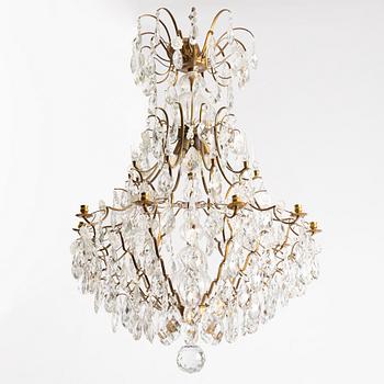 Chandelier, Rococo style, late 20th century.