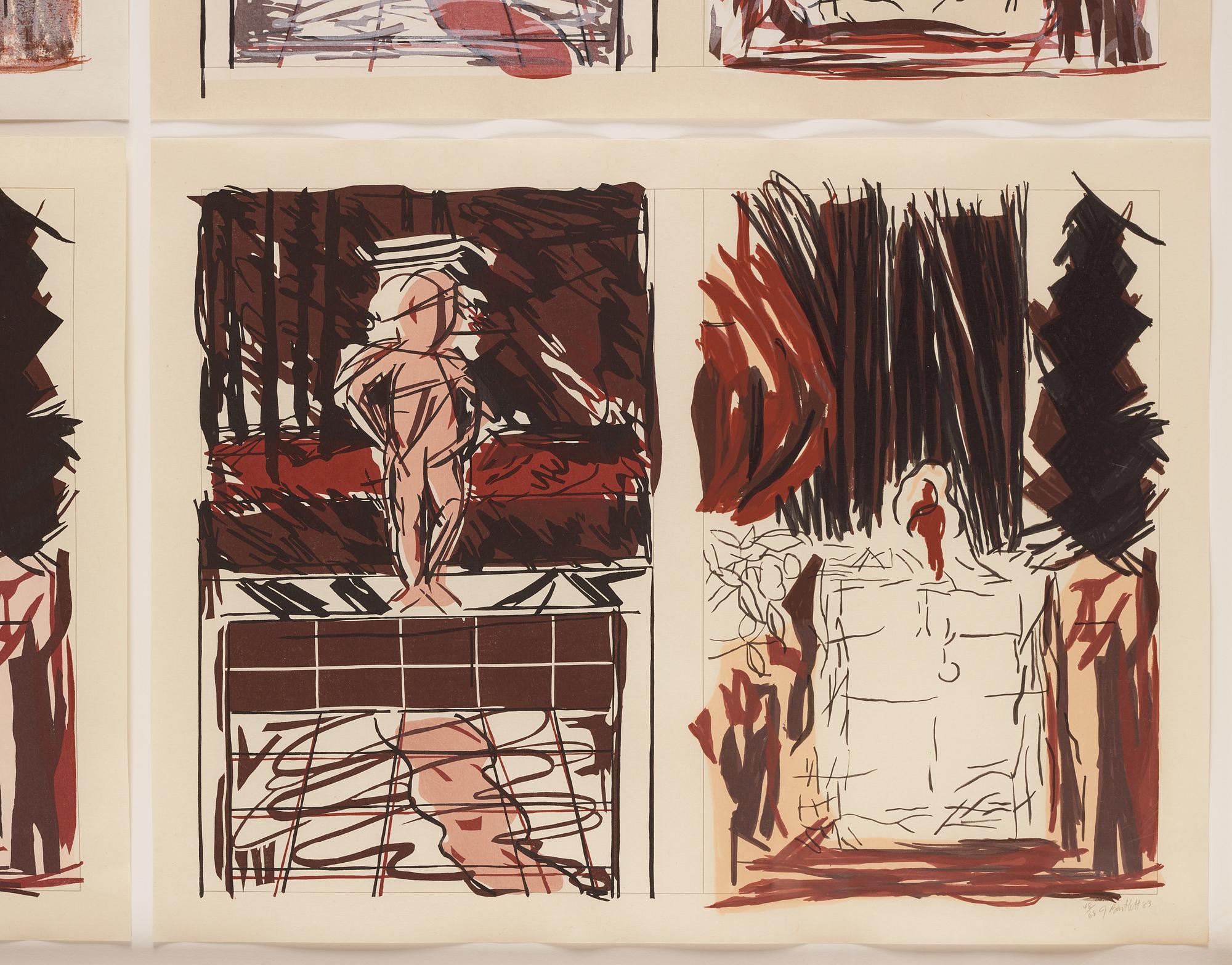 Jennifer Bartlett, kompletta serien av 4 serigrafier och träsnitt (samramade), 1983. En signerad och numrerad 48/68.