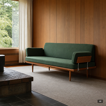Peter Hvidt & Orla Mølgaard Nielsen, a 'Minerva' sofa, France & Son, Denmark, 1950's/60's.