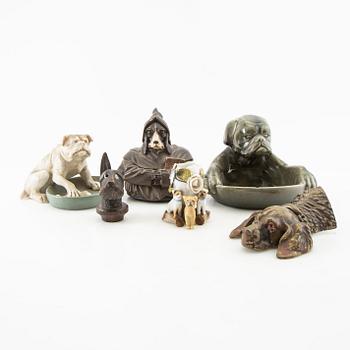 Various items, including an egg cup and bowls, 20th century.