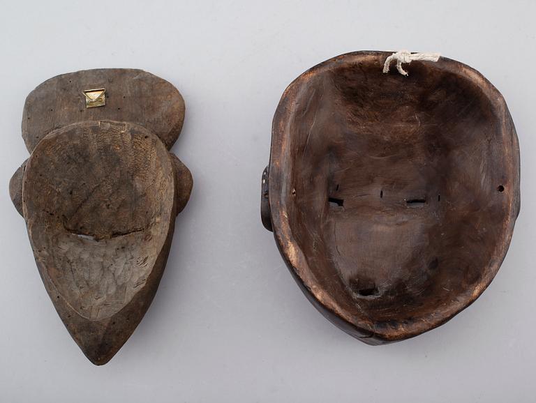 MASKER, 2 st, Afrika.