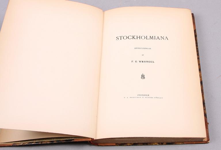 BÖCKER, 4 band, Stockolmiana. F.U.Wrangel 1902.