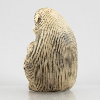 Lisa Larson, figurines, a set of four stoneware figurines including 'Lejon mini' from the series 'Afrika', Gustavsberg.