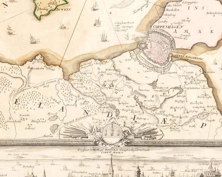 Johann Baptist Homann, karta "Copenhagen".