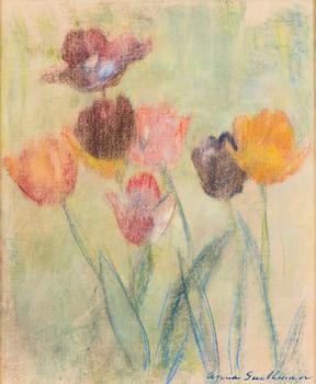 ANNA SNELLMAN, pastel, signed.