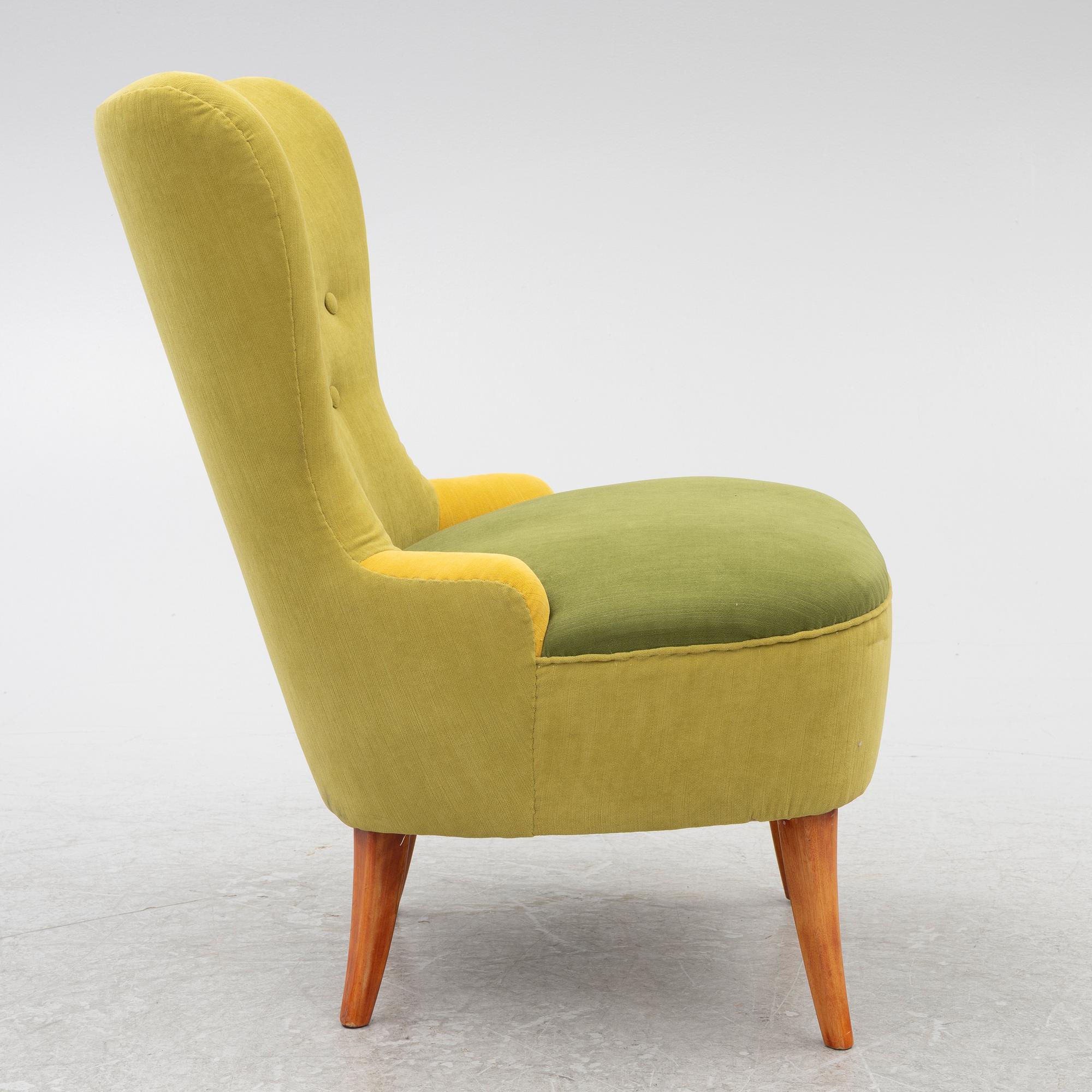 A Swedish sofa and chair, mid 20th century.