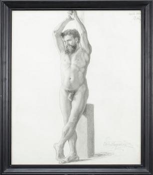 Robert Thegerström · ROBERT THEGERSTRÖM, kol på papper, Signerad Robert Thegerström och approberad april 1880