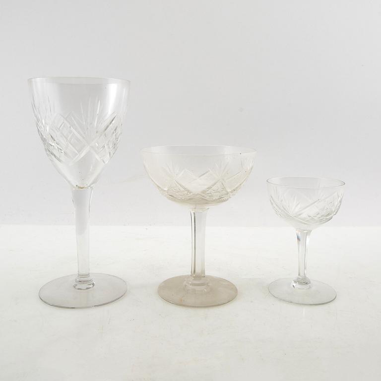 Service 52 pcs, early 20th century, cut glass.