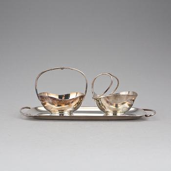 PARTI SILVER, 3 delar, sterlingsilver, Koch & Bergfeld, Tyskland, 1940-50-tal. Vikt ca 483g.