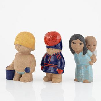 Lisa Larson, five stoneware figurines, Gustavsberg.