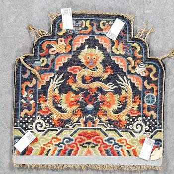 A semi-antique Chinese so called Throne Rug.