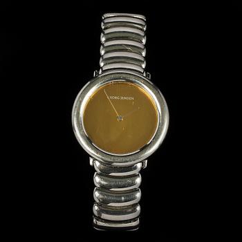 ARMBANDSUR, rostfritt stål, Georg Jensen, design Andreas Mikkelsen. 1900-talets slut.
