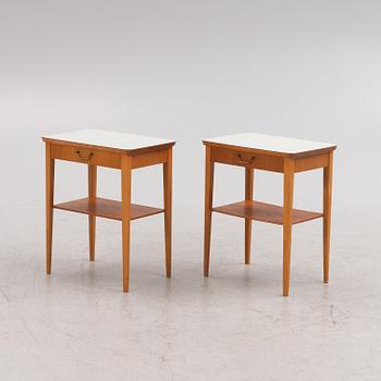 A pair of bedside tables, mid 20th Century.