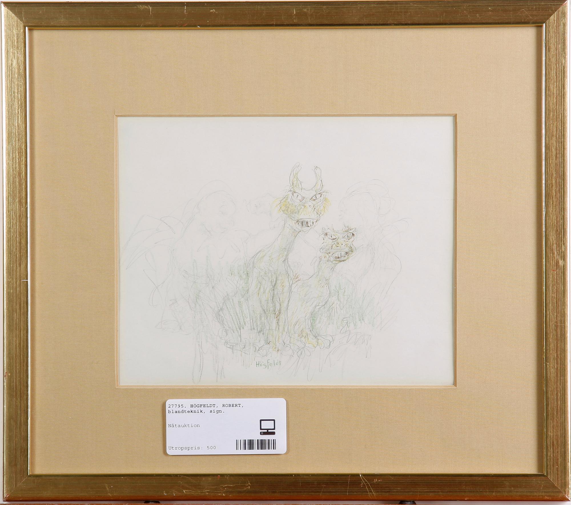 HÖGFELDT, ROBERT, blandteknik, sign.