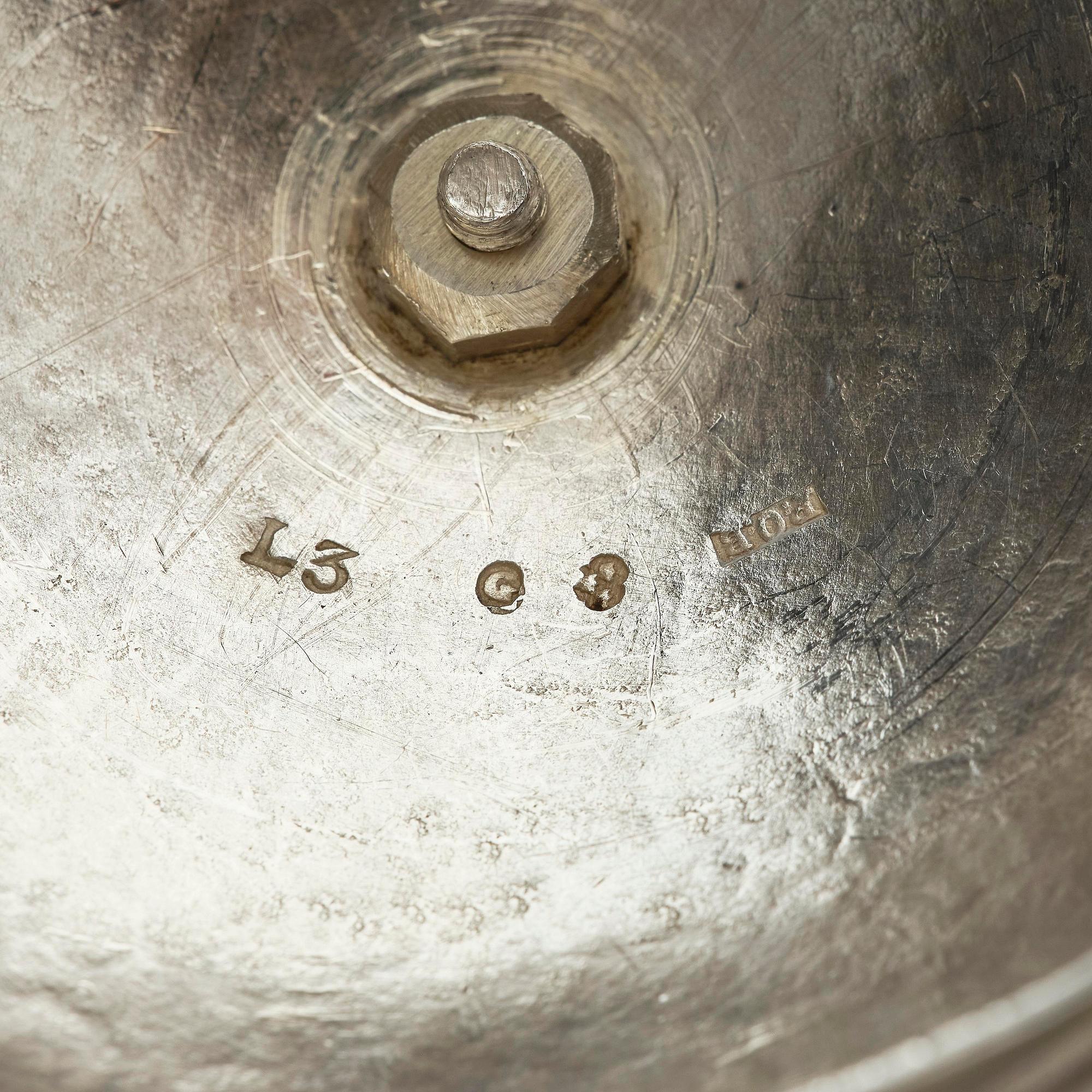 A Swedish 19th century silver coffee-pot, marks of Pehr Olof Bäckström, Gävle 1817.