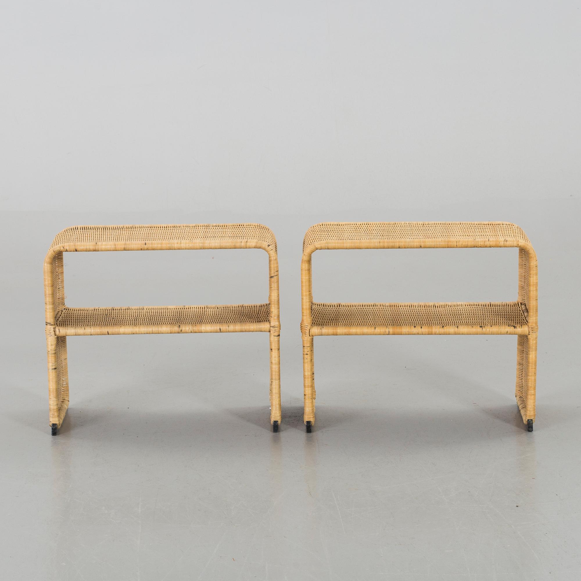 Two bed side tables from the second half of the 20th century.