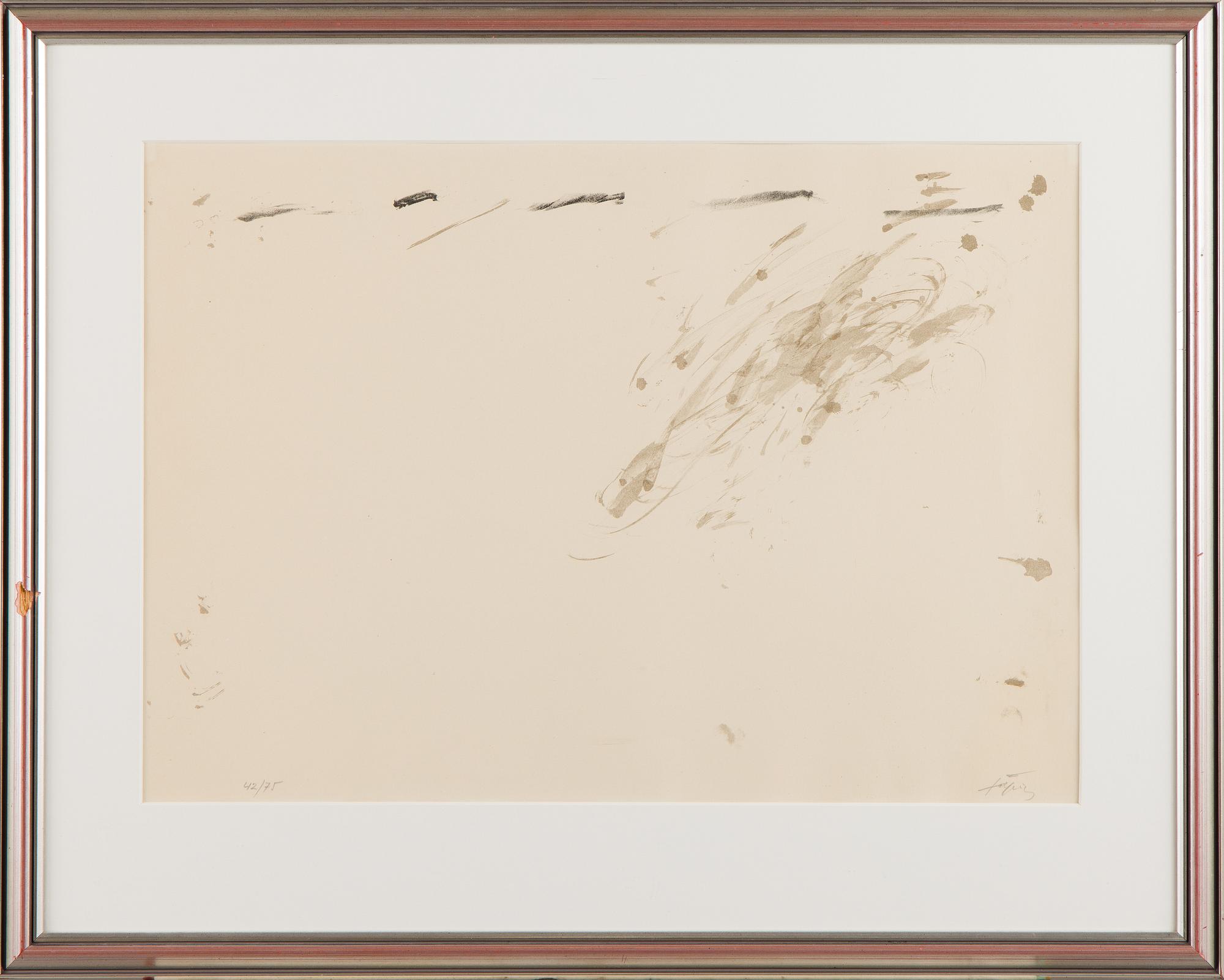 Antoni Tàpies, "Tirets supérieurs".