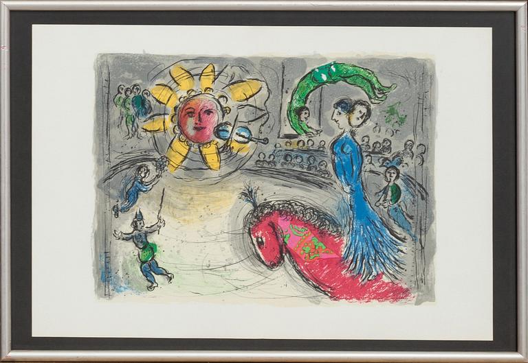 MARC CHAGALL, litograph in color, from Derrière le Miroir nr 235 1979.